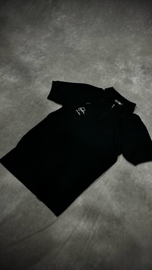 LUCIUS POLO ZIP - BLACK ON BLACK